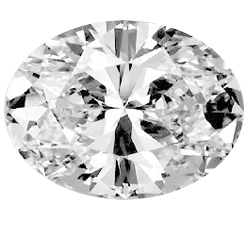 Picture of 0.36 Carats, Oval Diamond with Very Good Cut, H Color, VVS2 Clarity and Certified By EGL.