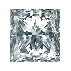 Picture of 1.00 Carats, Princess Diamond with very good Cut, D SI2, Certified by EGS/EGL
