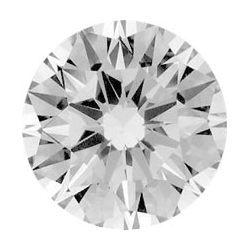 Picture of 0.18 carat round natural diamond E SI1 very good cut