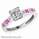 Diamonds & pink Sapphires engagement ring