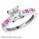 Diamonds & pink Sapphires engagement ring