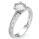 Leaf motif with diamonds engagement ring