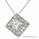 Princess pendant with surrounding round diamonds