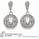 Designers drop round earrings with diamonds