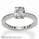 Mill grained round diamonds engagement ring