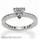 Mill grained round diamonds engagement ring