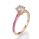 Engagement ring, pink Sapphires in Rose Gold 