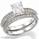Bridal ring set with Pave set side diamonds