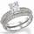 Bridal ring set with Pave set side diamonds