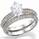 Bridal ring set with Pave set side diamonds