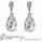 Stud and drop Pear shape diamond earrings-settings
