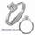 Low profile solitaire engagement ring settings