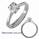 Low profile solitaire engagement ring settings