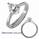 Low profile solitaire engagement ring settings