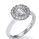 Halo ring head engagement ring