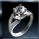 0.24 Carats, Round, Engagement ring with side stones settings