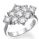 1.55 carats cluster ring 