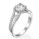 Designers Double V round diamonds engagement ring