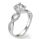 0.65 Carats, Pear, Engagement ring with side stones settings