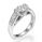 1 Carats, Radiant, Engagement ring with side stones settings