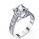 Semi set engagement ring, CrissCross 