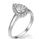 Cluster Pear shaped diamond ring