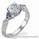 Antique style engagement ring, diamonds & Sapphires