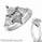 Engagement ring settings with side triangle diamonds