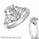 Engagement ring settings with side triangle diamonds