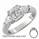 Engagement ring with Pear Shape side diamonds
