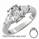 Engagement ring with Pear Shape side diamonds