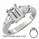 Engagement ring with Pear Shape side diamonds