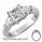 Engagement ring with Pear Shape side diamonds