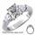 Engagement ring with Pear Shape side diamonds