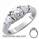 Engagement ring with Pear Shape side diamonds