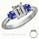 1 carat sides Blue Sapphires Engagement ring