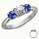 1 carat sides Blue Sapphires Engagement ring