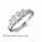 Three Princess stones diamond ring