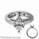 Hand engraved heavy contour engagement ring