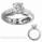 Hand engraved heavy contour engagement ring