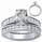 Bridal rings set, sides 1 carat round diamonds