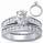 Bridal rings set, sides 1 carat round diamonds