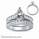 Bridal rings set, sides 1 carat round diamonds