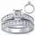 Bridal rings set, sides 1 carat round diamonds