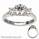 Engagement ring, side Princess diamonds 0.40Cts