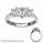 Engagement ring, side Princess diamonds 0.40Cts