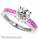 Engagement ring with pink Princess Sapphires