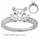 0.80 carats side princess diamonds engagement ring