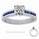 Engagement ring with Royal blue Sapphires