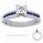 Engagement ring with Royal blue Sapphires